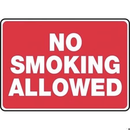 Accuform SAFETY SIGN NO SMOKING ALLOWED 10 X MSMK564VS MSMK564VS